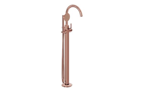 VitrA Origin Classic Floor Standing Bath/Shower Mixer - Soft Copper